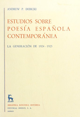 Cover for Estudios sobre poesía española contemporánea