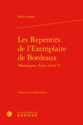 Cover for Repentirs de l'Exemplaire de Bordeaux ((Montaigne, Essais, Livre I)