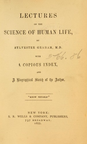 Cover for Lectures on the science of human life