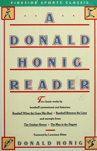 Cover for A  Donald Honig reader