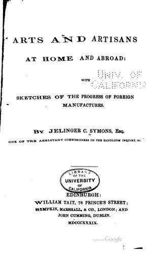 Cover for Art and artisans at home and abroad