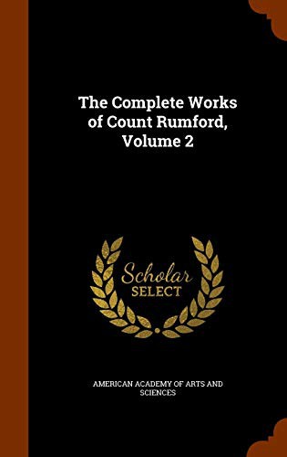 Cover for The Complete Works of Count Rumford, Volume 2