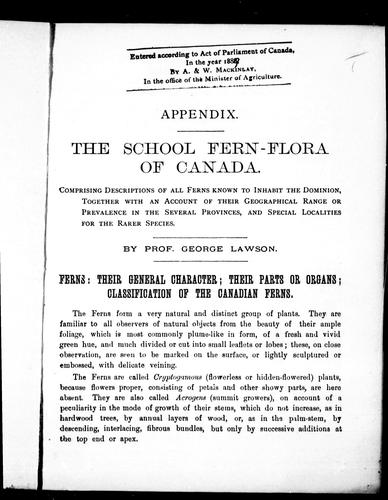 Cover for The school fern-flora of Canada