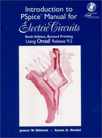Cover for Introduction to PSpice manual, Electric circuits, using ORCad release 9.2