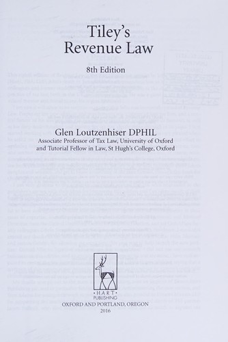 Cover for Tiley's Revenue Law