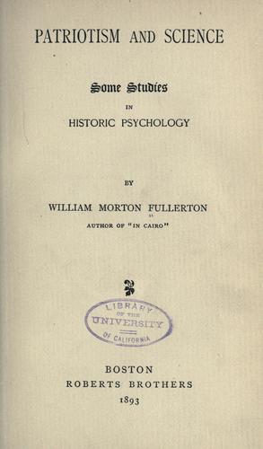 Cover for Patriotism and science