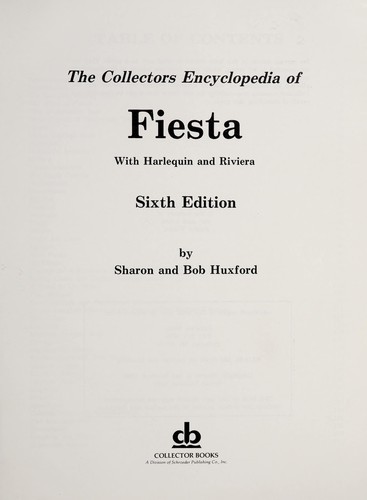 Cover for The collectors encyclopedia of Fiesta, with Harlequin and Riviera