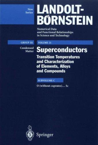 Cover for O (without cuprates) ... Sc (Landolt-Bornstein: Numerical Data & Functional Relationships in Science & Technology)