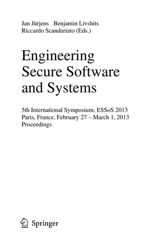 Cover for Engineering Secure Software and Systems