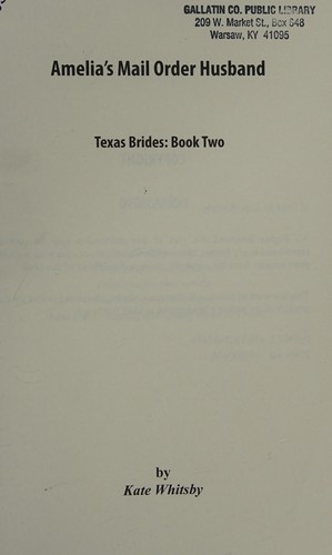 Cover for Amelia's Mail Order Husband