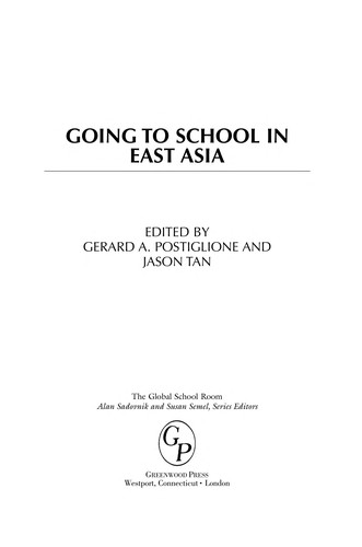 Cover for Going to school in East Asia