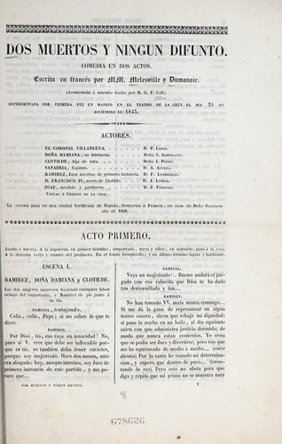 Cover for Dos muertos y ningún difunto