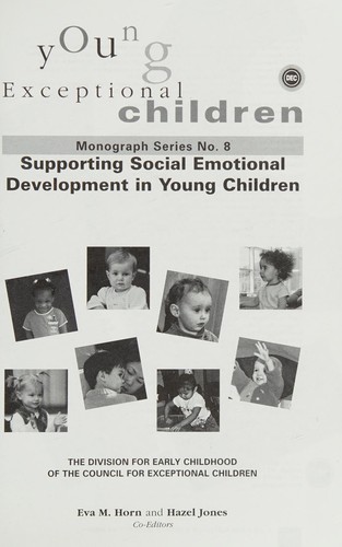 Cover for Supporting Social Emotional Development in Young Children