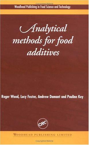 Cover for Analytical Methods for Food Additives (Woodhead Publishing in Food Science and Technology)