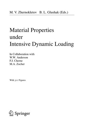 Cover for Material properties under intensive dynamic loading