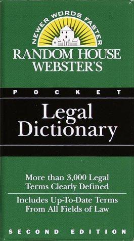 Cover for Random House Webster's Pocket Legal Dictionary