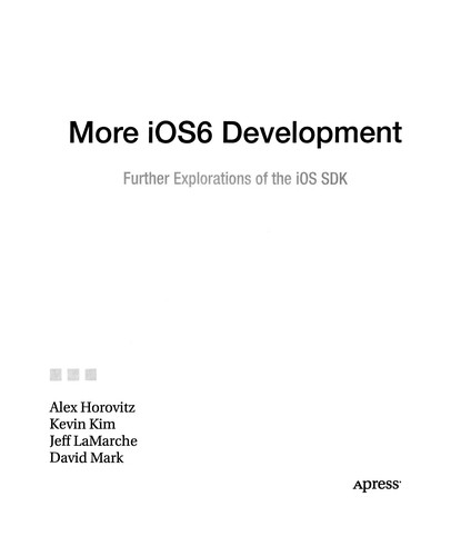 Cover for More iOS6 Development
