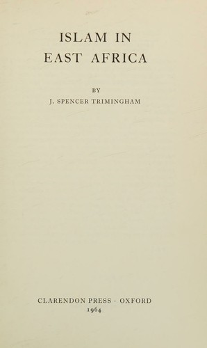 Cover for ISLAM IN EAST AFRICA