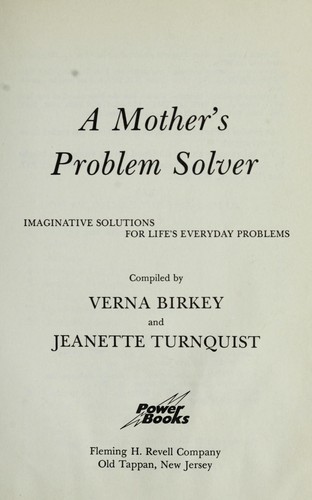 Cover for A Mother's Problem Solver