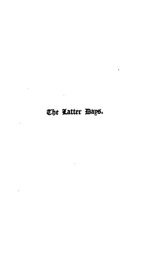 Cover for The latter days