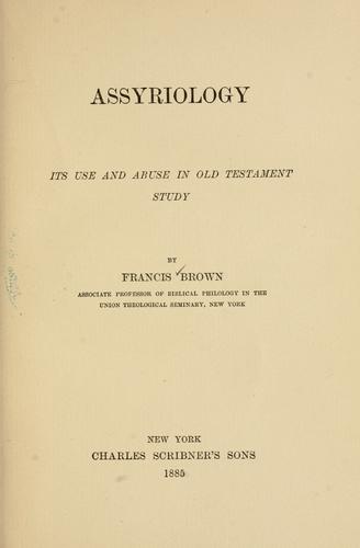 Cover for Assyriology