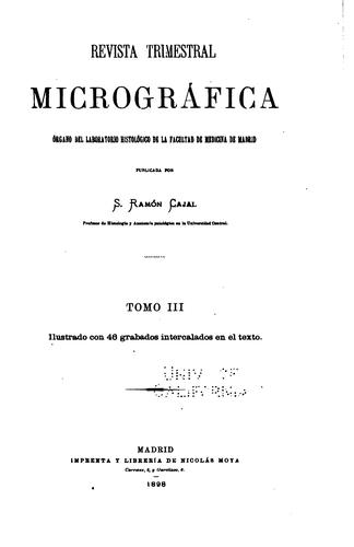 Cover for Revista trimestral micrográfica