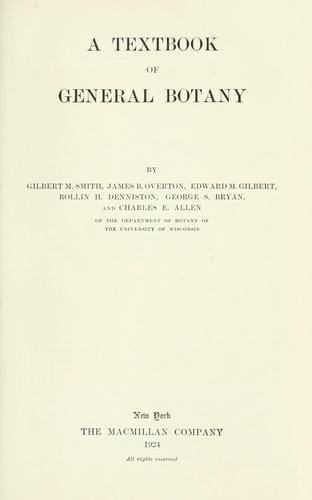 Cover for A textbook of general botany