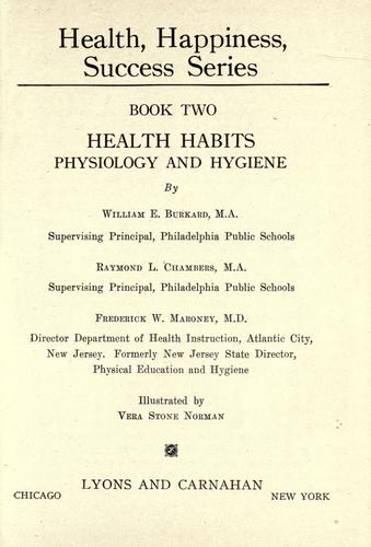 Cover for Health habits, physiology and hygiene