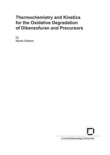 Cover for Thermochemistry and kinetics for the oxidative degradation of dibenzofuran and precursors