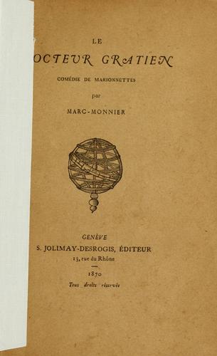 Cover for docteur Gratien, comédie de marionnettes.