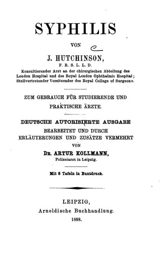 Cover for Syphilis