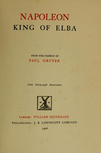 Cover for Napoleon, king of Elba