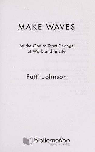 Cover for Make waves