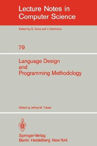 Cover for Language Design and Programming Methodology
