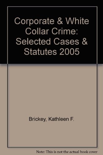 Cover for Corporate and white collar crime