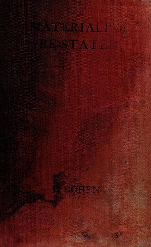 Cover for Materialism re-stated