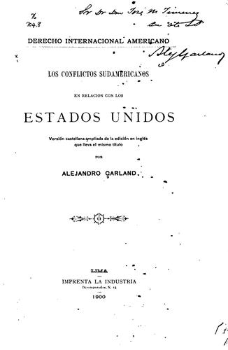Cover for Derecho internacional americano.