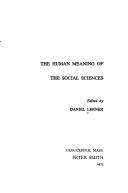 Cover for Human Meaning of the Social Sciences (Meridian Books)