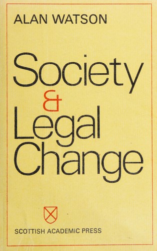 Cover for Society and legal change