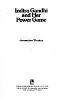 Cover for Indira Gandhi and her power game