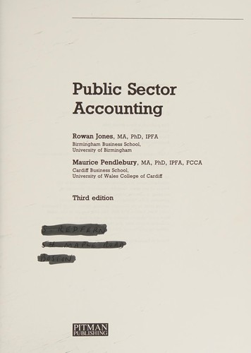 Cover for Public sector accounting
