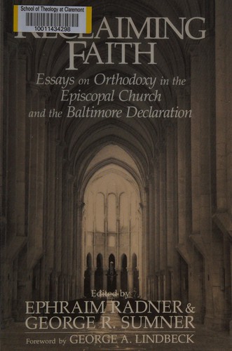 Cover for Reclaiming faith