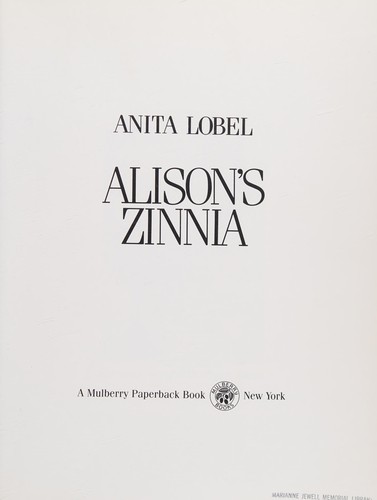 Cover for Alison's Zinnia