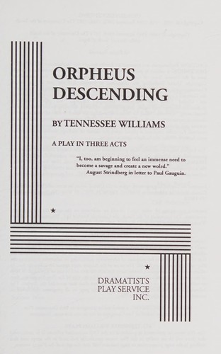 Cover for Orpheus Descending