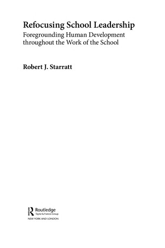 Cover for Refocusing school leadership
