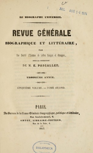 Cover for Biographie politique de M. A. de Lamartine