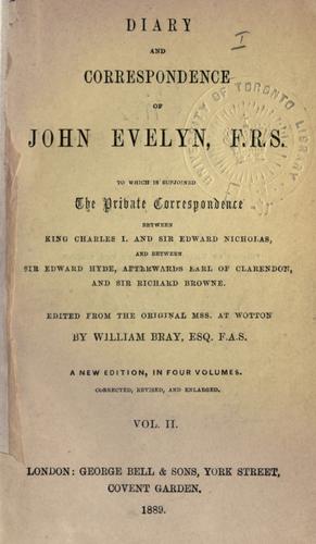 Cover for Diary and correspondence of John Evelyn