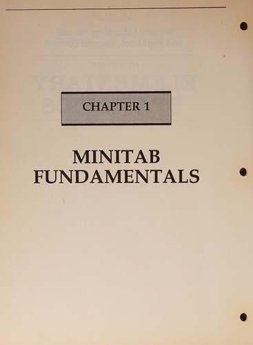 Cover for Minitab Man Elem Stats