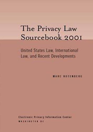 Cover for The Privacy Law Sourcebook 2001