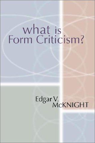 Cover for What is Form Criticism?